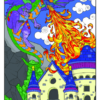 aMazing Adult colouring Here Be Dragons printable digital download for grownups teenagers older children colouring pages book - Image 2