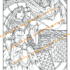 aMazing Adult colouring Here Be Dragons printable digital download for grownups teenagers older children colouring pages book - Image 3