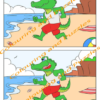 Children's Puzzle book - Crocs at the Beach Spot the Difference printable digital download for kids activity book - Image 5
