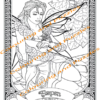 aMazing Adult colouring Flower Fairies printable digital download for grownups colouring pages book - Image 3