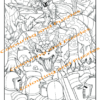 aMazing Adult colouring Here Be Dragons printable digital download for grownups teenagers older children colouring pages book - Image 6