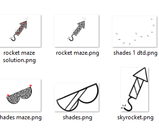 Shades and Rockets - Mazes - Dot to Dots