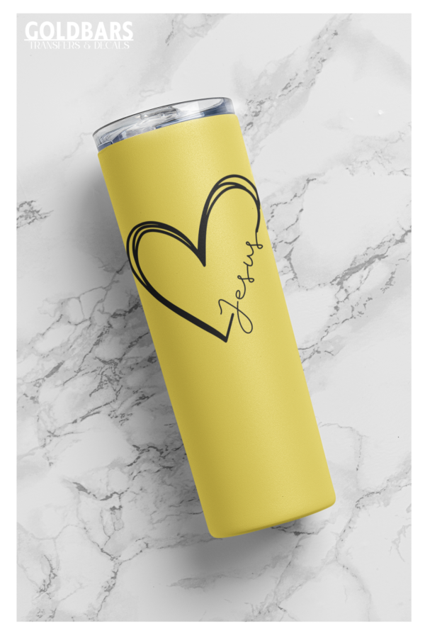 Permanent Vinyl Decal - Love Jesus - 6 inches | Religious Vinyl Decal | Spirituality | Jesus | God - Image 3