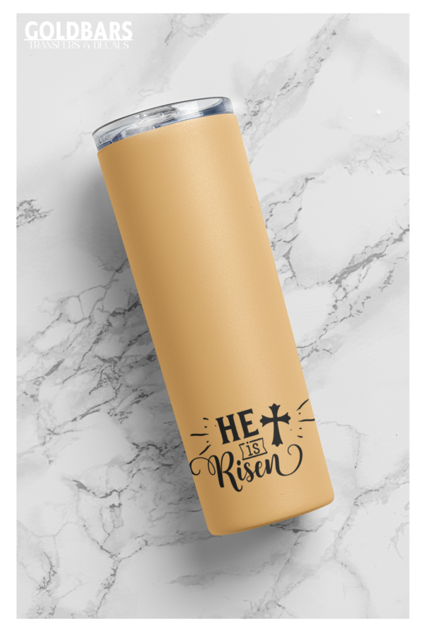 Permanent Vinyl Decal - He Is Risen - 6 inches | Religious Vinyl Decal | Spirituality | Jesus | God - Image 3