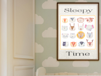 Sleepy Time Nursery Wall Art