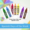 Spanish Days of the week printable signs, days of the week learning, printable days of the week