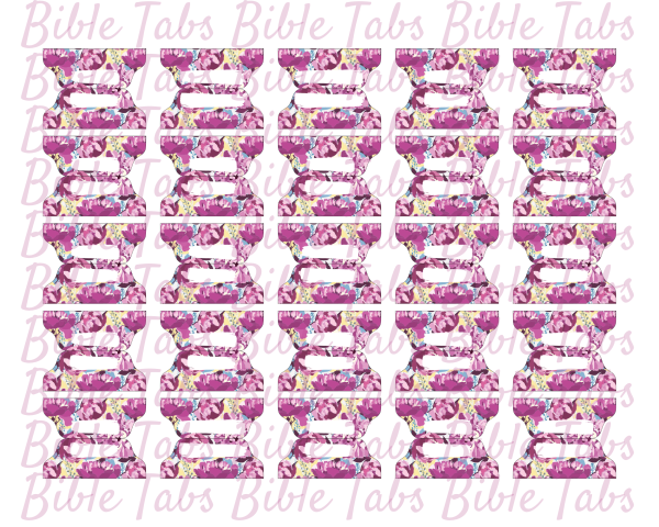 Springtime Purple Floral Bible Tabs, Double Sided Printable Bible Tabs for Bible Journaling and Devotionals, Purple Flower, Spring Flower - Image 8