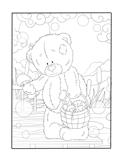 Teddy Bears at Play coloring book - Image 3