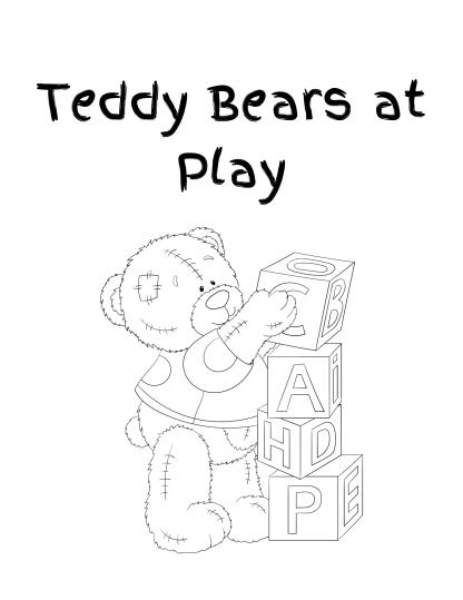 Teddy Bears at Play coloring book