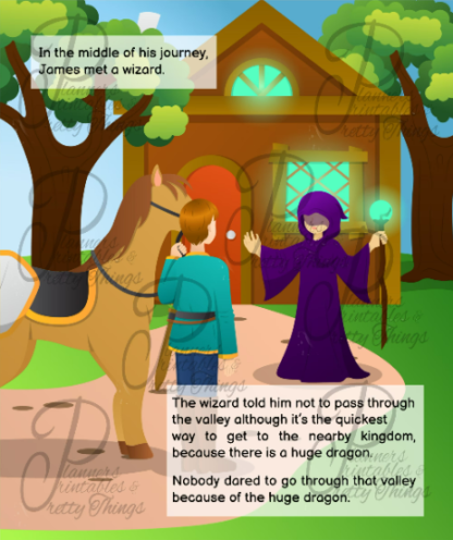 Prince and the Dragon personalised children's story book for boys PDF Goodnotes home printable - Image 3