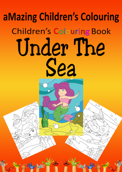 Children's Colouring book Under The Sea printable digital download for kids colouring pages