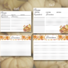 autmun recipe cards printable