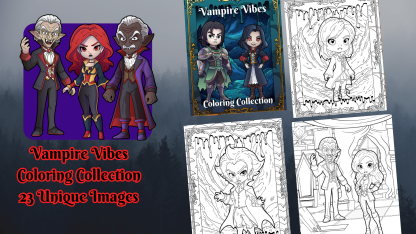 Vampire Vibes Coloring Collection/DIGITAL DOWNLOAD!