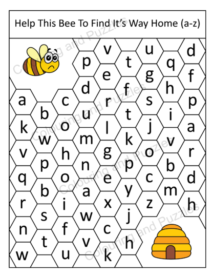 Children's Colouring book ABC Animal Alphabet colouring printable digital download for kids colouring pages activity book preschool - Image 9
