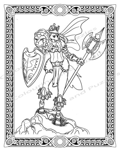 aMazing Adult Colouring Warrior Cats printable digital download for grownups and teens colouring pages book - Image 6