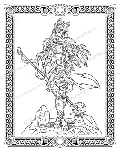 aMazing Adult Colouring Warrior Cats printable digital download for grownups and teens colouring pages book - Image 7