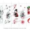 Set of 5 Japanese Themed Printable Bookmarks oriental design home printable PDF instant download - Image 4