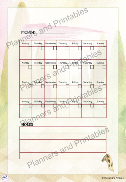 Alice in Wonderland themed Goal Planner 55 pages undated digital download print at home - Image 8