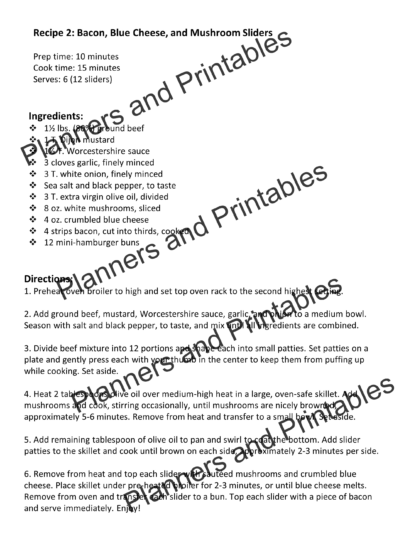 Quick and Easy Menus 7 main course recipes plus breakfast/brunch and dessert instant download - Image 4