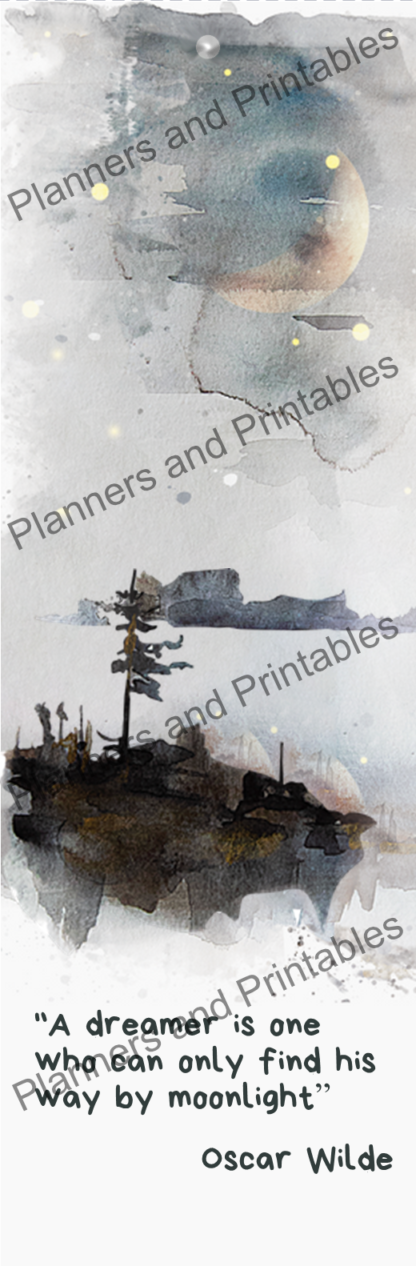 Set of 5 Nature themed Printable Bookmarks Inspitational Quotes home printable PDF instant download - Image 5