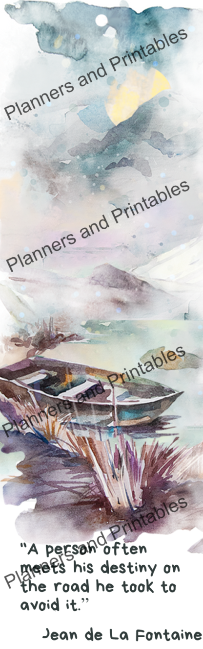 Set of 5 Nature themed Printable Bookmarks Inspitational Quotes home printable PDF instant download - Image 7