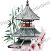 Set of 5 Japanese Themed Printable Bookmarks oriental design home printable PDF instant download - Image 8