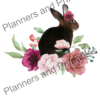 Set of 5 pretty Floral Bunny themed Printable Bookmarks home printable PDF instant download - Image 9