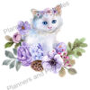 Set of 5 pretty Floral Cat themed Printable Bookmarks home printable PDF instant download - Image 10