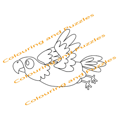 Children's Colouring book Cute Parrots printable digital download for kids colouring pages - Image 5