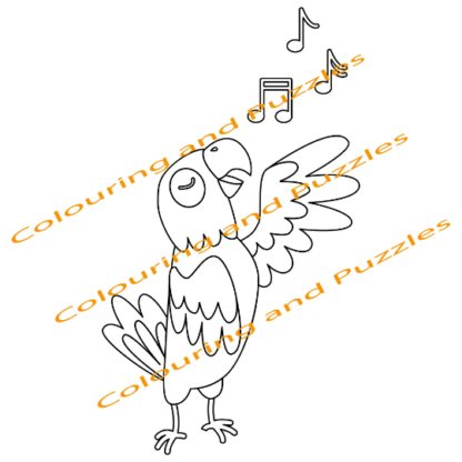 Children's Colouring book Cute Parrots printable digital download for kids colouring pages - Image 7