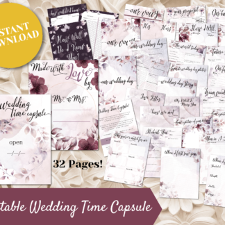 Wedding time capsule printable