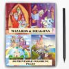 WIZARDS & DRAGONS - 30 Printable Coloring Pages