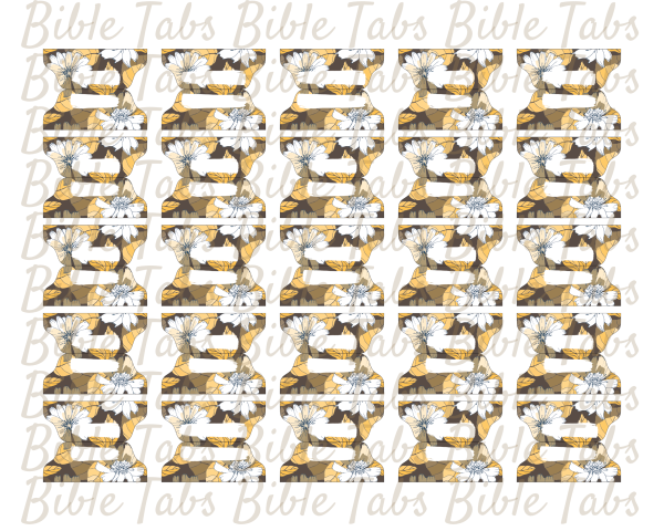 Yellow Autumn Flower Bible Tabs, Double Sided Printable Bible Tabs for Bible Journaling and Devotionals, Floral Bible Tabs - Image 8