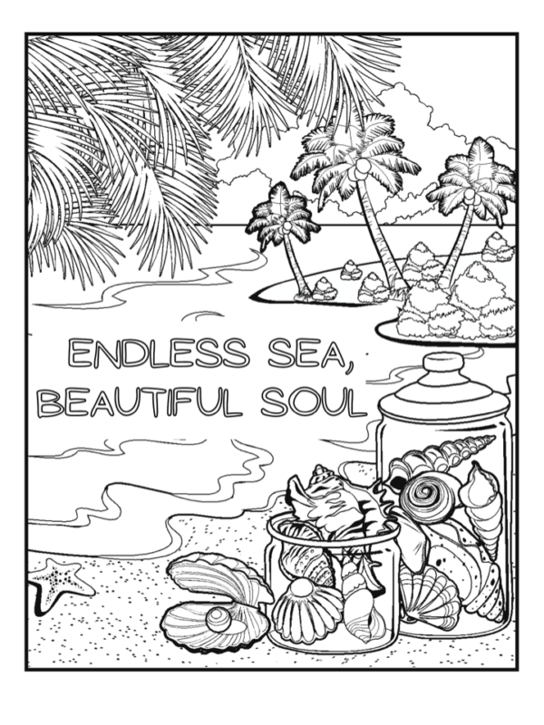 Cover of Endless Sea, Beautiful Soul Coloring Pages for Adults