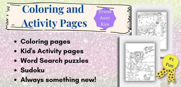Coloring and Activity Pages by Grand Aunt Kim