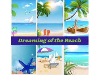 PRINTABLE Dreaming of the Beach Digital Paper Pack Scrapbook Paper Set of 6 Sheets