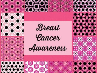 PRINTABLE Breast Cancer Awareness Digital Paper Pack Scrapbook Paper Set of 12 Sheets