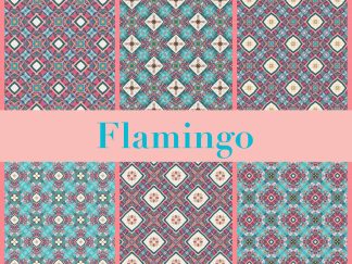 PRINTABLE Flamingo Digital Paper Pack Scrapbook Paper Set of 6 Sheets