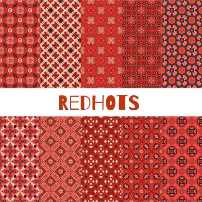 PRINTABLE Red Hots Digital Paper Pack Scrapbook Paper Set of 10 Sheets