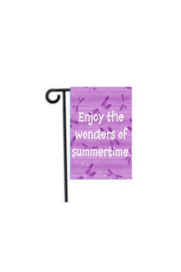 Personalized "Enjoy the Wonders of Summertime",  Garden Flag "12.5 x 18", Personalize at No Add'l Cost