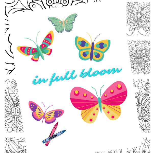 PRINTABLE "In Full Bloom" Digital Coloring Book - 10 Pages of Coloring