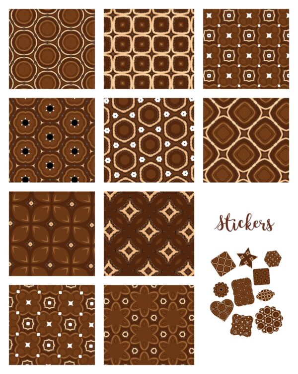 PRINTABLE Browns Gone Wild  Digital Paper Pack Scrapbook Paper Set of 11 Sheets With STICKERS