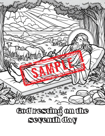 The Creation-God's Masterpiece Coloring Pages/DIGITAL DOWNLOAD! - Image 4
