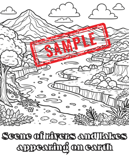 The Creation-God's Masterpiece Coloring Pages/DIGITAL DOWNLOAD! - Image 5