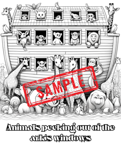 Noah's Ark Adventure. A Coloring Journey Digital Download - Image 4