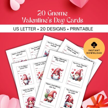 Gnome Valentine's Day Cards